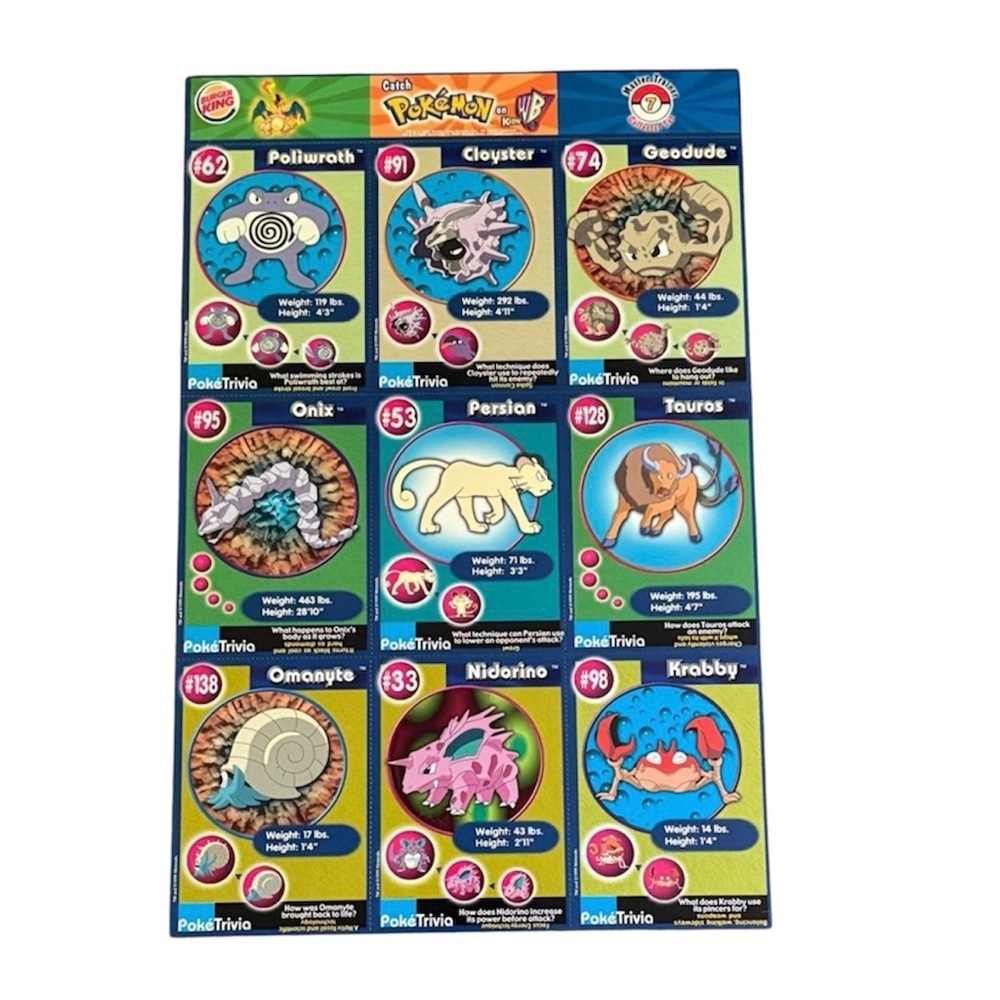 Pokemon Trading Cards - Burger King Master Training Collection Set